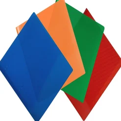 JAM PAPER 3 Ring Plastic Binder, 1.5 inch, Assorted, 4/pack