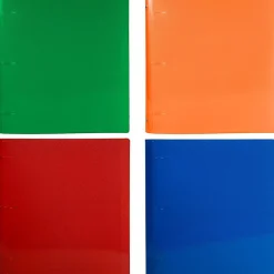 JAM PAPER 3 Ring Plastic Binder, 1.5 inch, Assorted, 4/pack