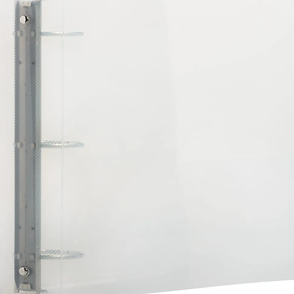 JAM PAPER 3 Ring Plastic Binder, 2 inch, Clear, Sold Individually