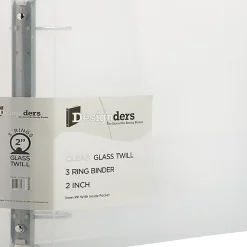 JAM PAPER 3 Ring Plastic Binder, 2 inch, Clear, Sold Individually