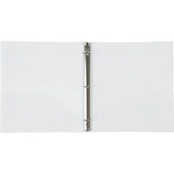 JAM PAPER 3 Ring Plastic Binder, 1 inch, White