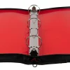 JAM PAPER 3 Ring Plastic Zipper Binder, 1.5 inch, Red, Sold Individually