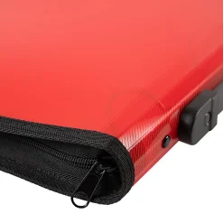 JAM PAPER 3 Ring Plastic Zipper Binder, 1.5 inch, Red, Sold Individually