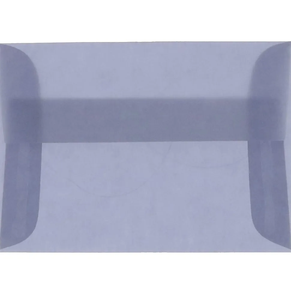 JAM Paper® Translucent Envelopes, #4 Bar (A1), Gummed Seal, Wisteria Purple, Pack Of 25