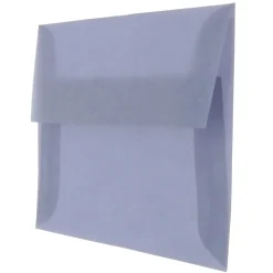 JAM Paper® Translucent Envelopes, #4 Bar (A1), Gummed Seal, Wisteria Purple, Pack Of 25