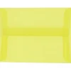 JAM Paper® Translucent Envelopes, #4 Bar (A1), Gummed Seal, Primary Yellow, Pack Of 25
