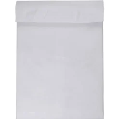 JAM Paper® Tyvek® Open-End 13"H x 10"W x 1-1/2"D Envelopes, Peel & Seal Closure, White, Pack Of 100 Envelopes