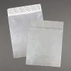 JAM Paper® Tyvek® Open-End 11-1/2" x 14-1/2" Envelopes, Self-Adhesive, Silver, Pack Of 25 Envelopes