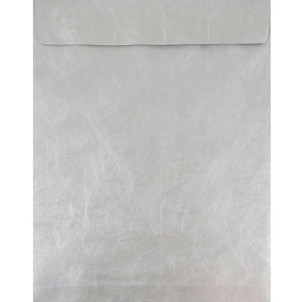 JAM Paper® Tyvek® Open-End 11-1/2" x 14-1/2" Envelopes, Self-Adhesive, Silver, Pack Of 25 Envelopes