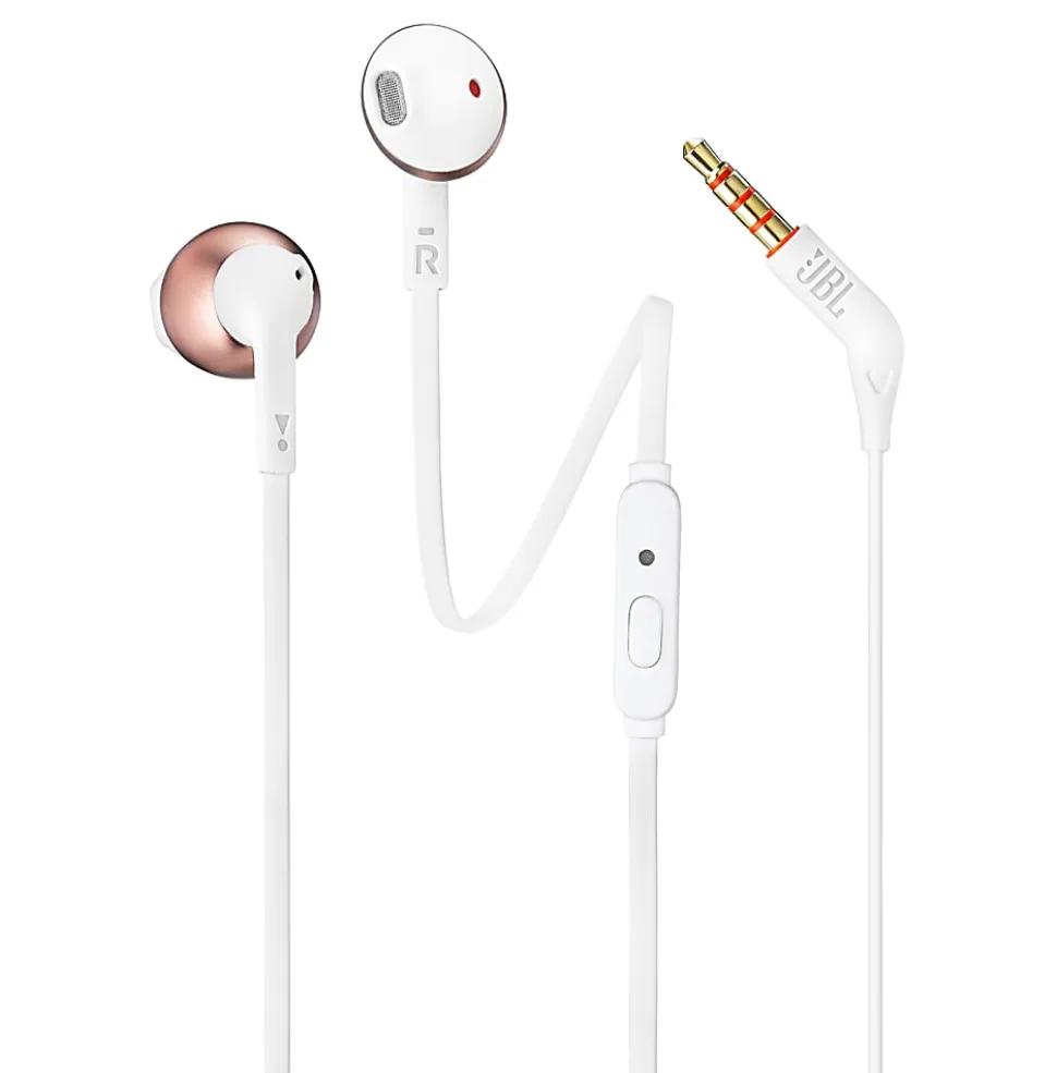 JBL In-Ear Headphones With Microphone, JBLT205RGD
