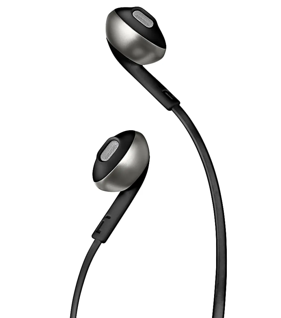 JBL In-Ear Headphones With Microphone, JBLT205BLK