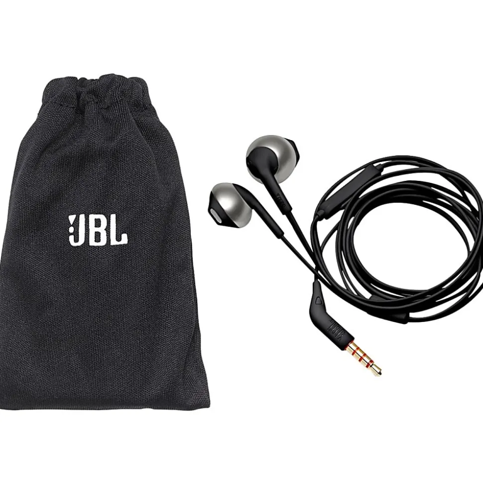 JBL In-Ear Headphones With Microphone, JBLT205BLK