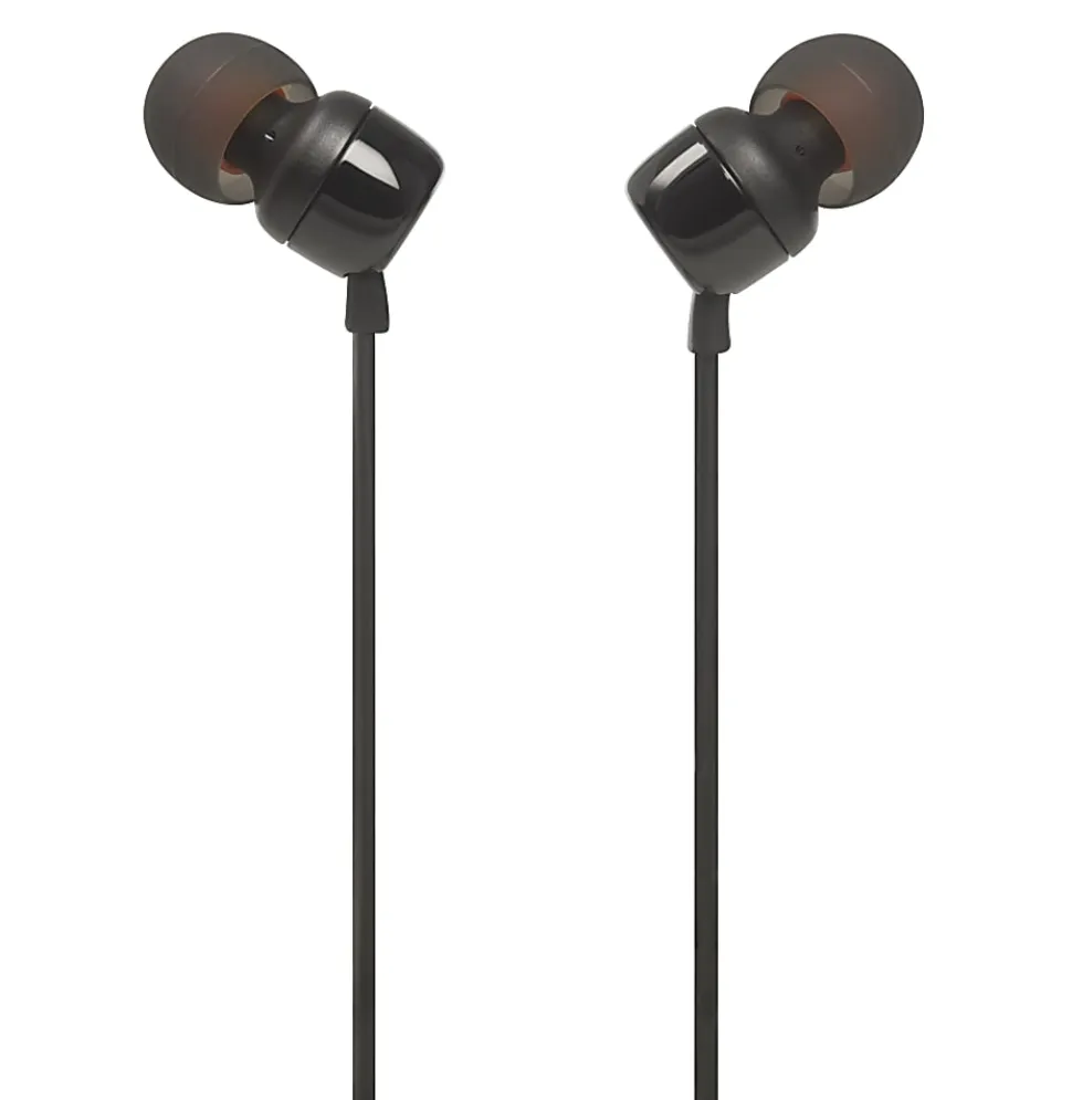 JBL Wired Earbud Headphones, JBLT110BLK