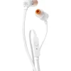 JBL Wired Earbud Headphones, JBLT110WHT