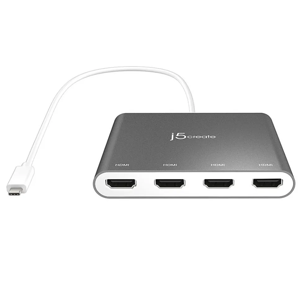 j5create JCA366 - External video adapter - USB-C 3.1 - 4 x HDMI