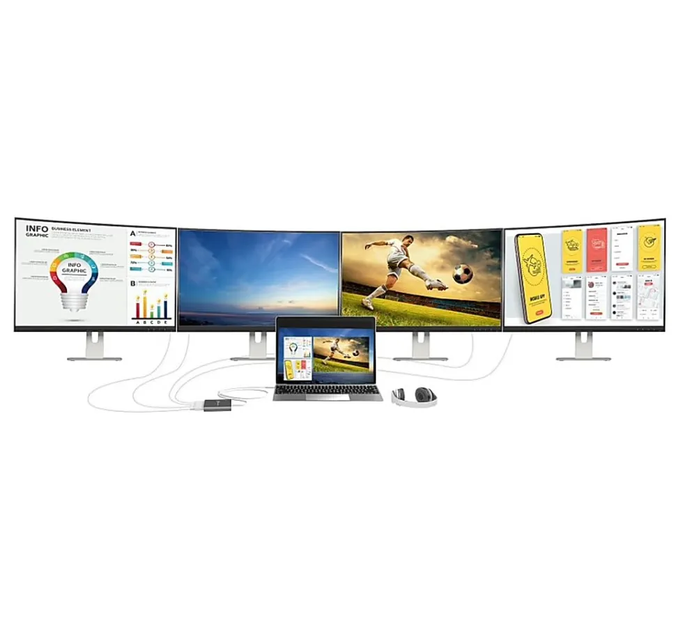j5create JCA366 - External video adapter - USB-C 3.1 - 4 x HDMI