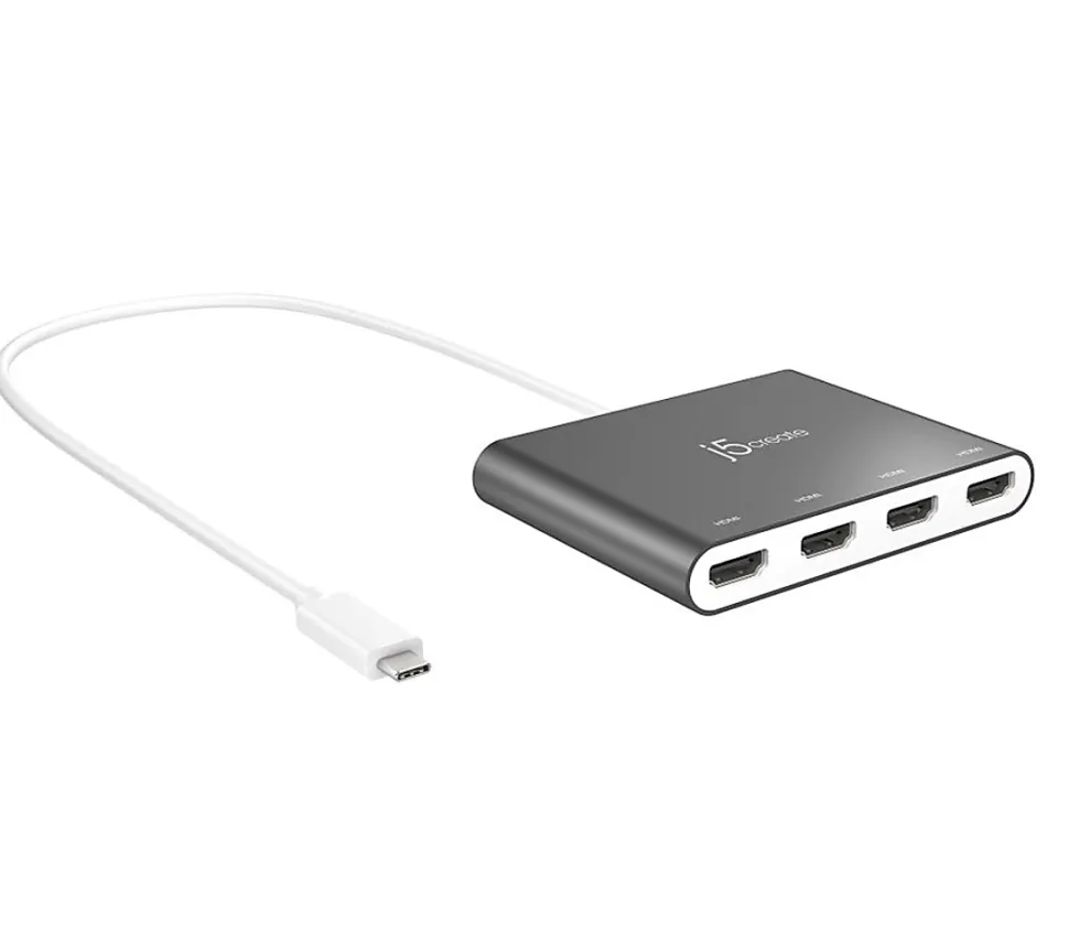 j5create JCA366 - External video adapter - USB-C 3.1 - 4 x HDMI