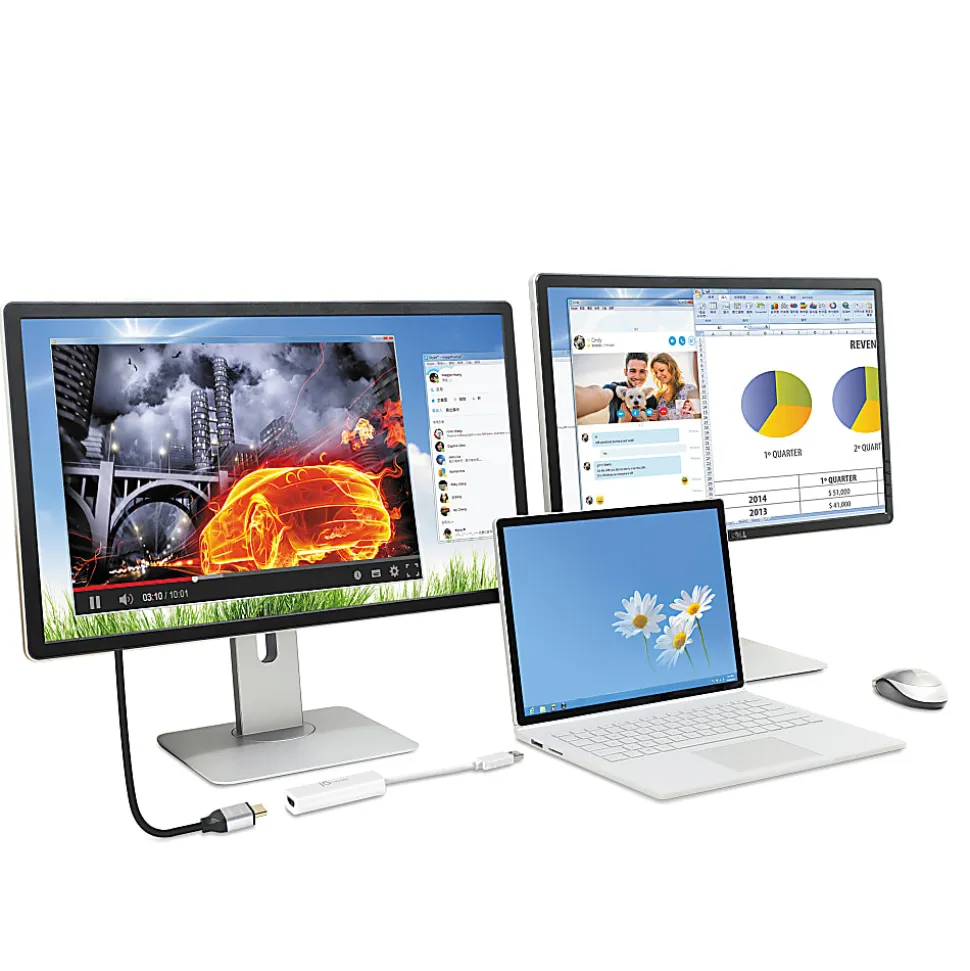 j5create JUA254 USB 3.0 to HDMI™ External Video Adapter, White