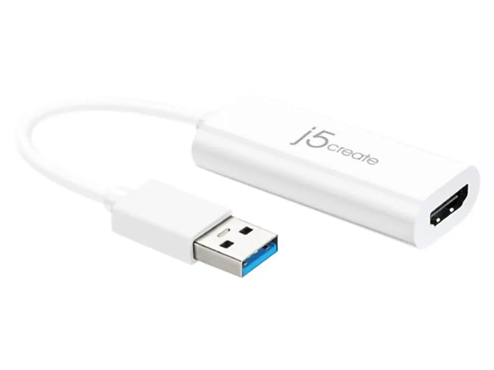 j5create JUA254 USB 3.0 to HDMI™ External Video Adapter, White