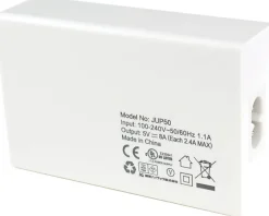 j5create® JUP50 40W 5-Port USB Super Charger, White