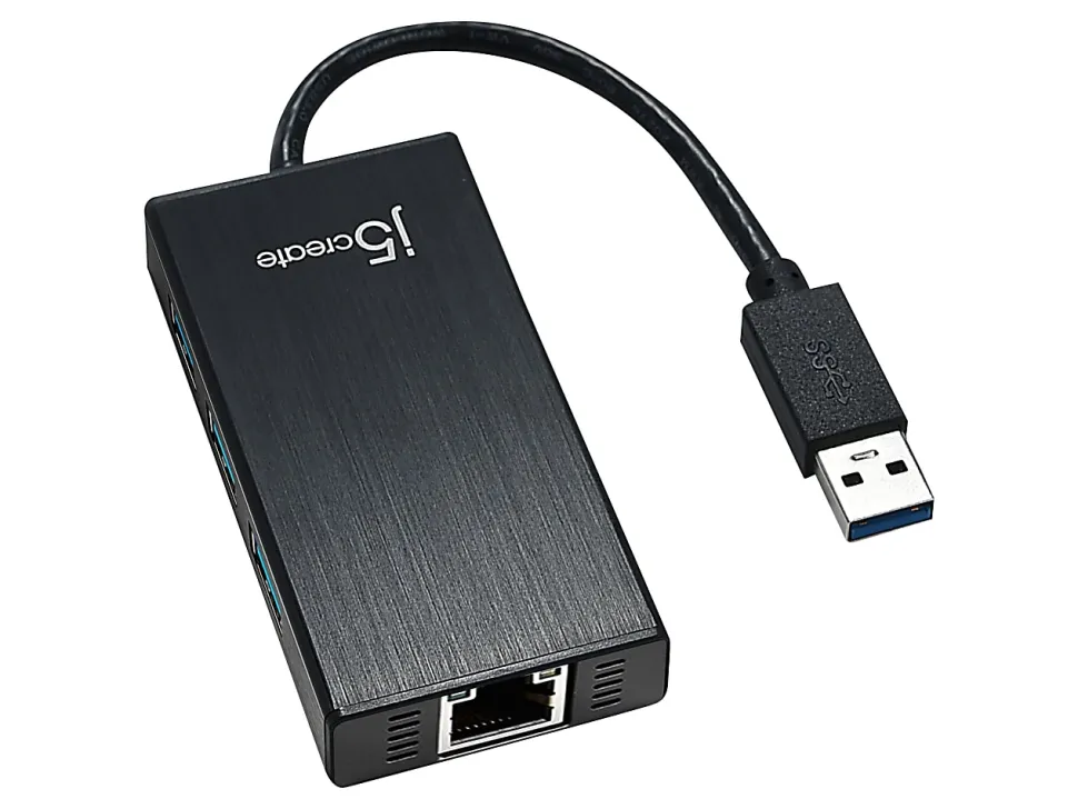 j5create KaiJet JUH470 USB 3.0 Gigabit Ethernet & 3 Port HUB USB External