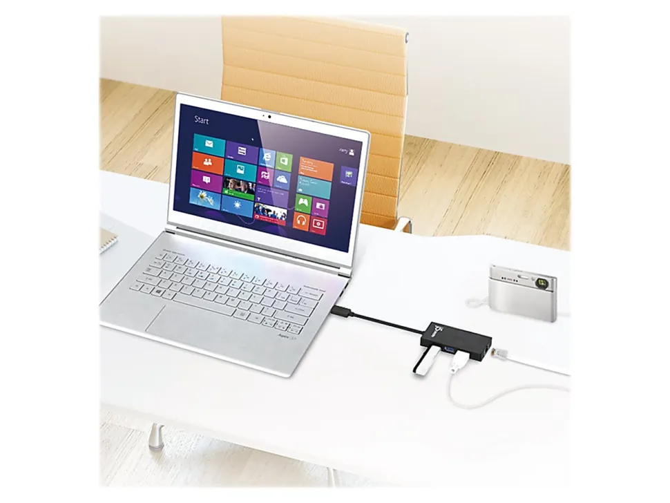 j5create KaiJet JUH470 USB 3.0 Gigabit Ethernet & 3 Port HUB USB External
