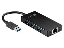 j5create KaiJet JUH470 USB 3.0 Gigabit Ethernet & 3 Port HUB USB External