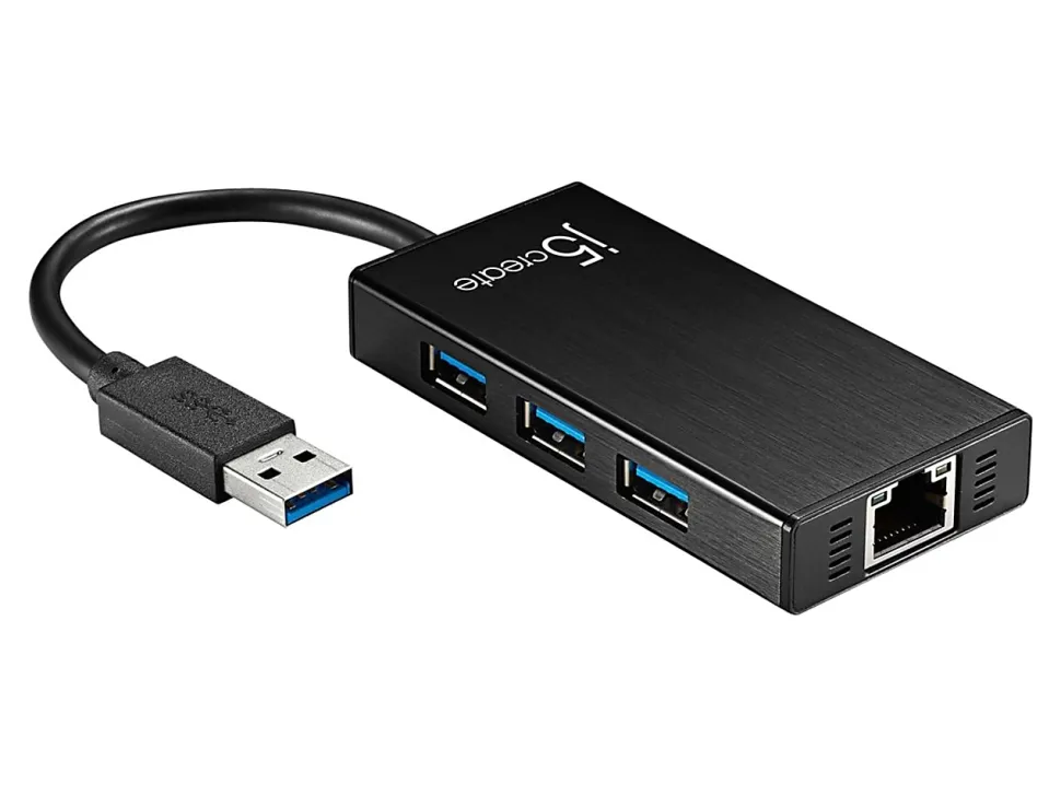 j5create KaiJet JUH470 USB 3.0 Gigabit Ethernet & 3 Port HUB USB External