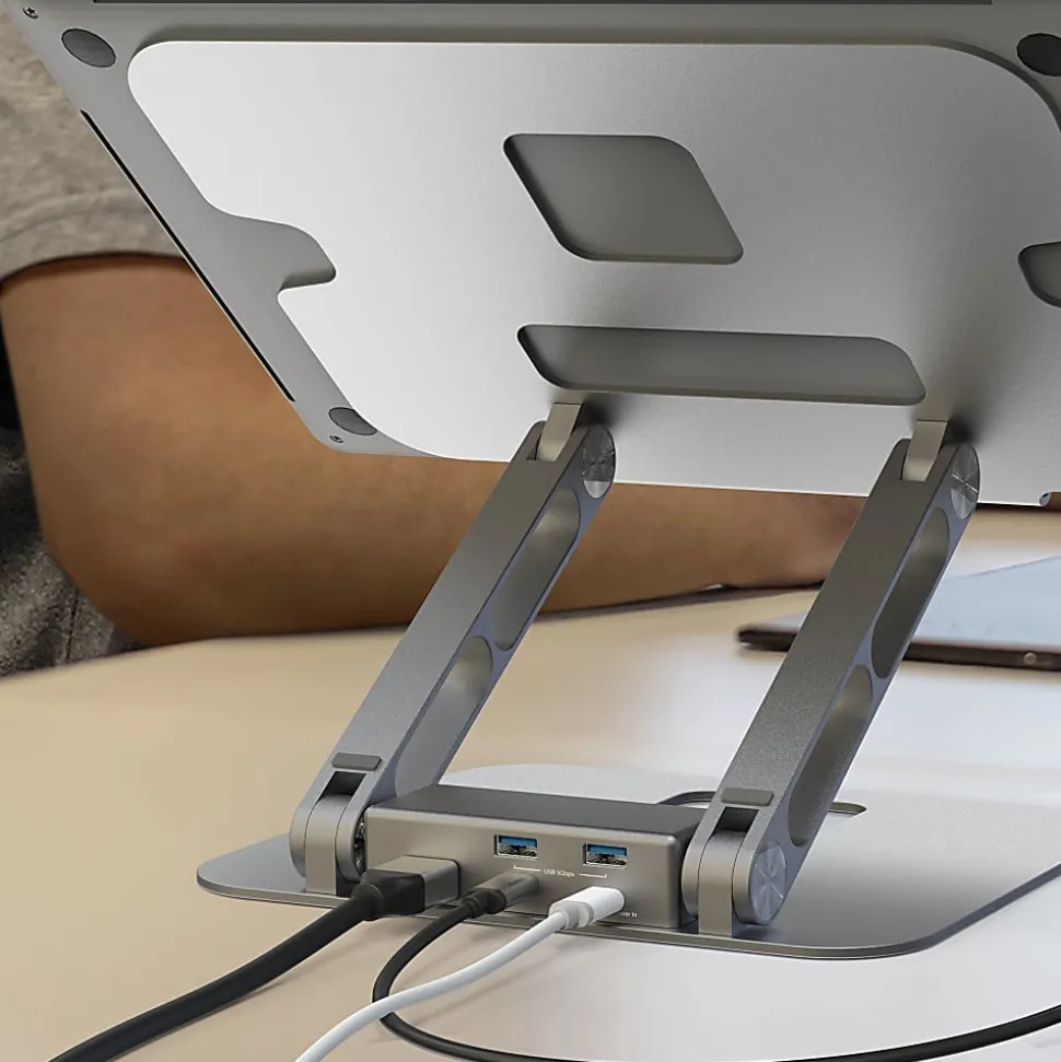 j5Create Multi-Angle 4K Docking Stand, 11.4"H x 8.9"W x 2.1"D, Space Gray, JTS327