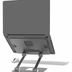 j5create Multi-Angle Laptop Stand, 11-7/16”H x 8-15/16”W x 2-1/8”D, Gray/Silver, JTS127