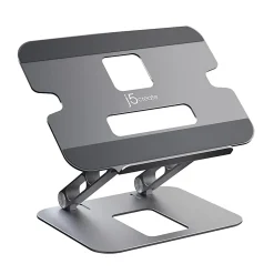 j5create Multi-Angle Laptop Stand, 11-7/16”H x 8-15/16”W x 2-1/8”D, Gray/Silver, JTS127