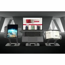 j5create Multi-Angle Laptop Stand, 11-7/16”H x 8-15/16”W x 2-1/8”D, Gray/Silver, JTS127