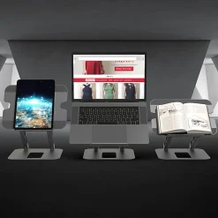 j5create Multi-Angle Laptop Stand, 11-7/16”H x 8-15/16”W x 2-1/8”D, Gray/Silver, JTS127