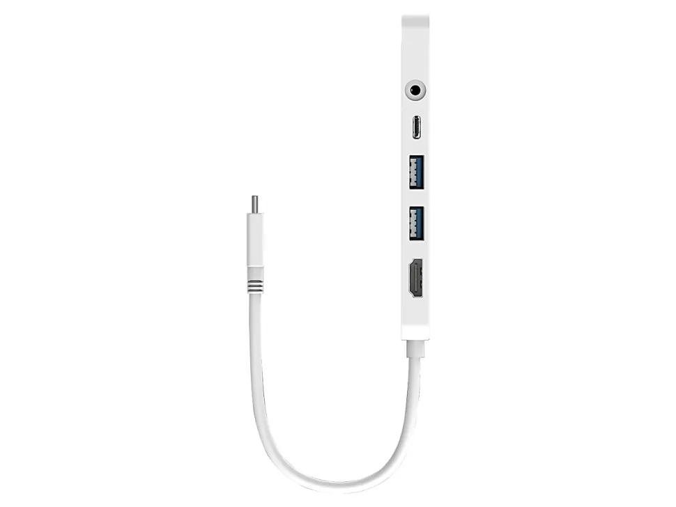 j5create USB-C Multi-Port Hub With Power Delivery, White, JCD373