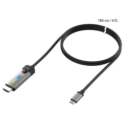 j5create USB-C to HDMI™ 2.1 8K Cable, Space Gray/Black, JCC157