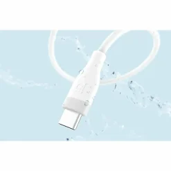 j5Create USB C 60W Liquid Silicone Fast Charging Cable, White, JUCX17W