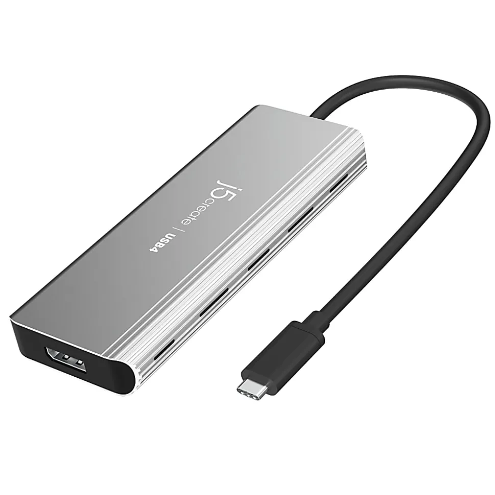 j5create USB4 Dual 4K Multi-Port Hub, Space Gray, JCD401
