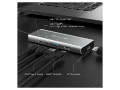 j5create USB4 Dual 4K Multi-Port Hub, Space Gray, JCD401