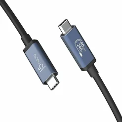 j5create USB 40Gbps 240W USB Type-C Cable, Black/Space Gray, JUC29L08