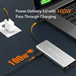 j5create USB4 8K Multi-Port Hub, Space Gray, JCD403