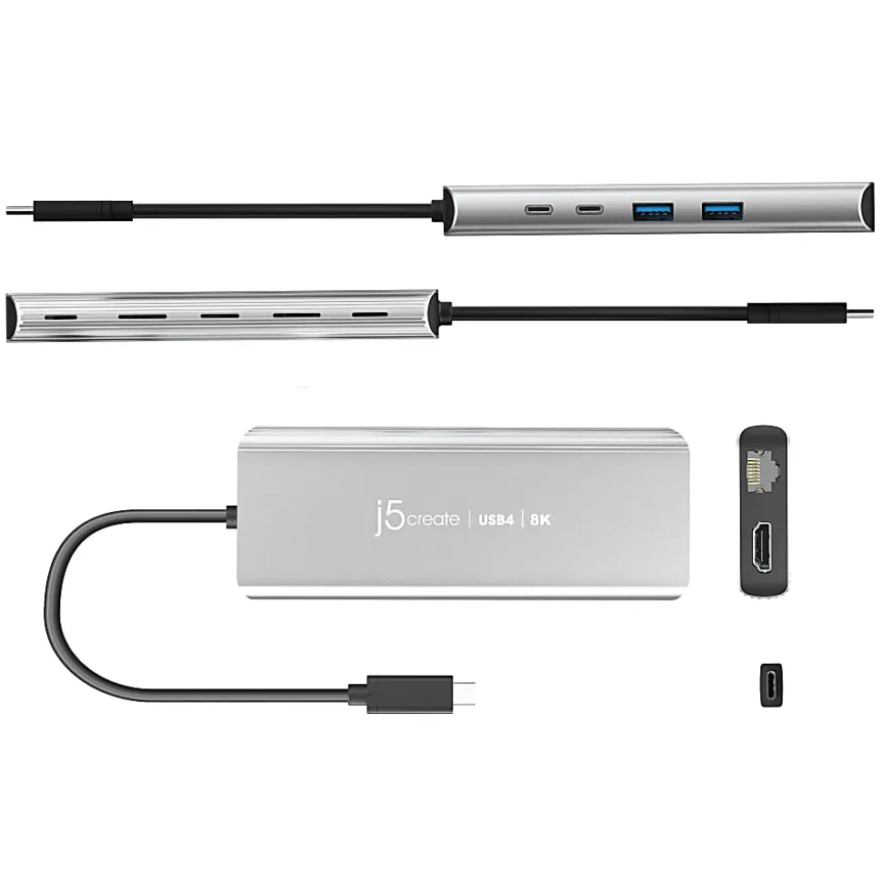 j5create USB4 8K Multi-Port Hub, Space Gray, JCD403