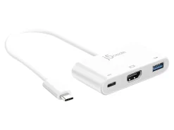j5create USB Type-C HDMI™ USB 3.0 Adapter With Power Delivery, White, JCA379