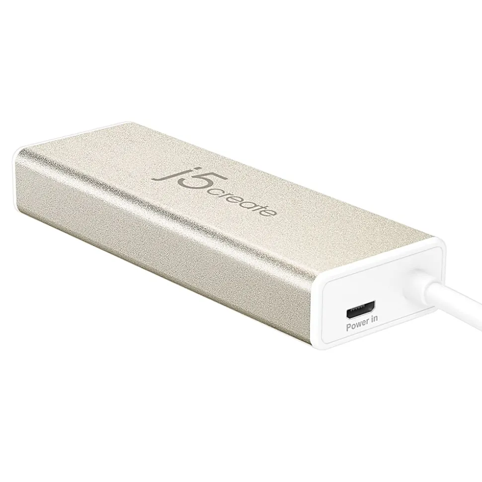 j5create USB 3.1 Type-C 3-Port Hub, Silver, JCH451