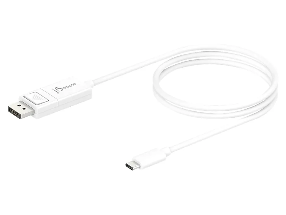 j5create® USB Type-C to 4K DisplayPort Cable, 4', White, JCA141