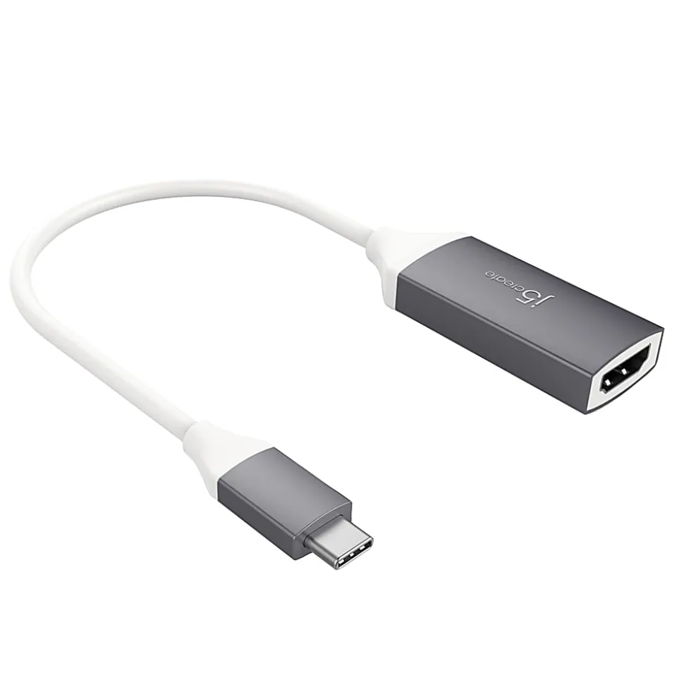 j5create USB Type-C-To-4K HDMI Adapter, 7.87", Gray, JCA153G