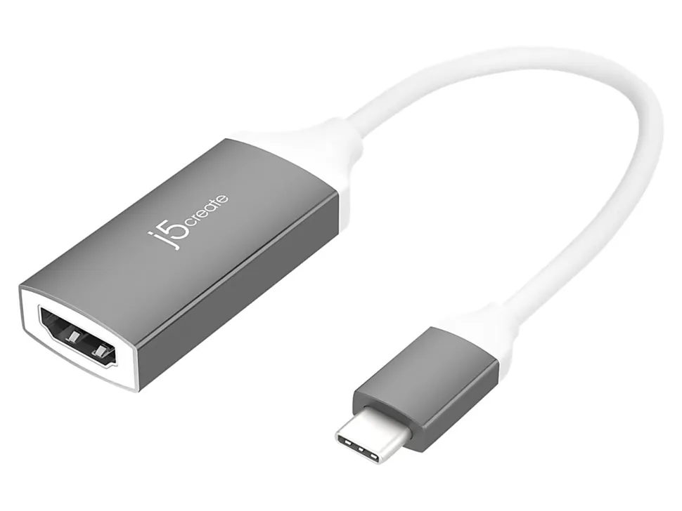 j5create USB Type-C-To-4K HDMI Adapter, 7.87", Gray, JCA153G