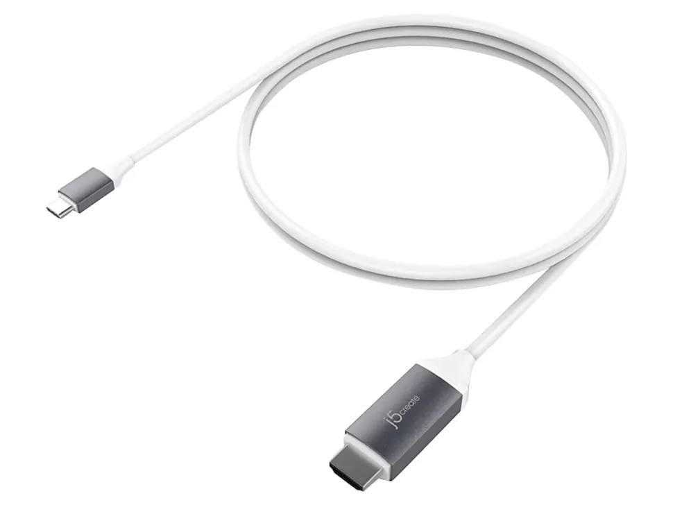 j5create USB Type-C-To-4K HDMI Cable, 75.25", Gray, JCC153G