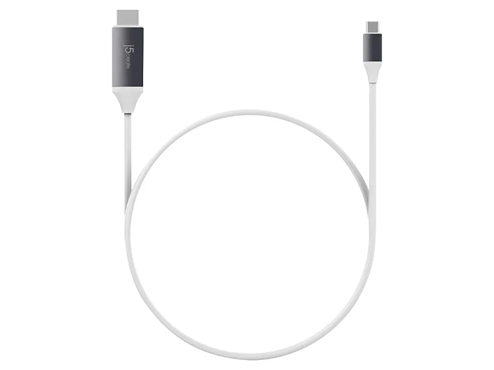 j5create USB Type-C-To-4K HDMI Cable, 75.25", Gray, JCC153G