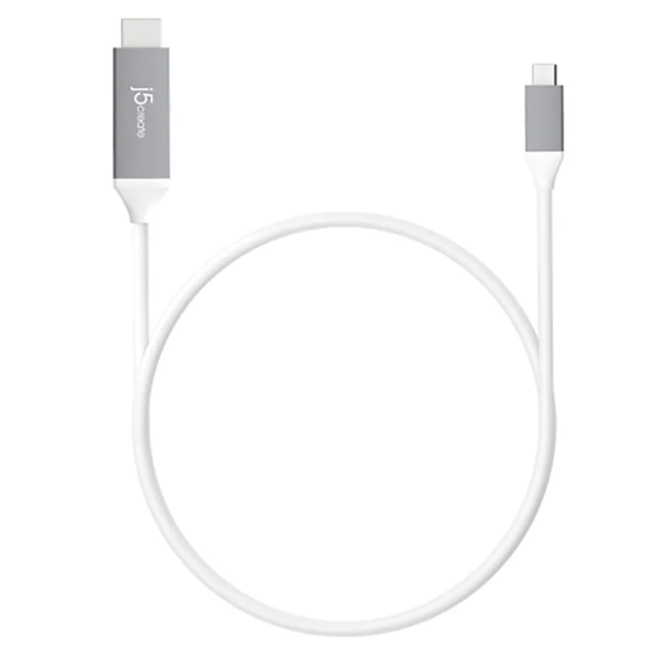 j5create USB Type-C-To-4K HDMI Cable, 75.25", Gray, JCC153G
