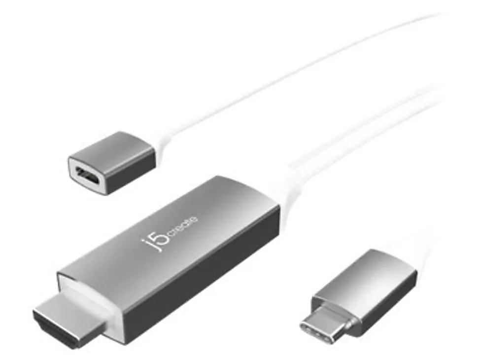 j5create Video Interface Converter, 6', Silver, JCC155G